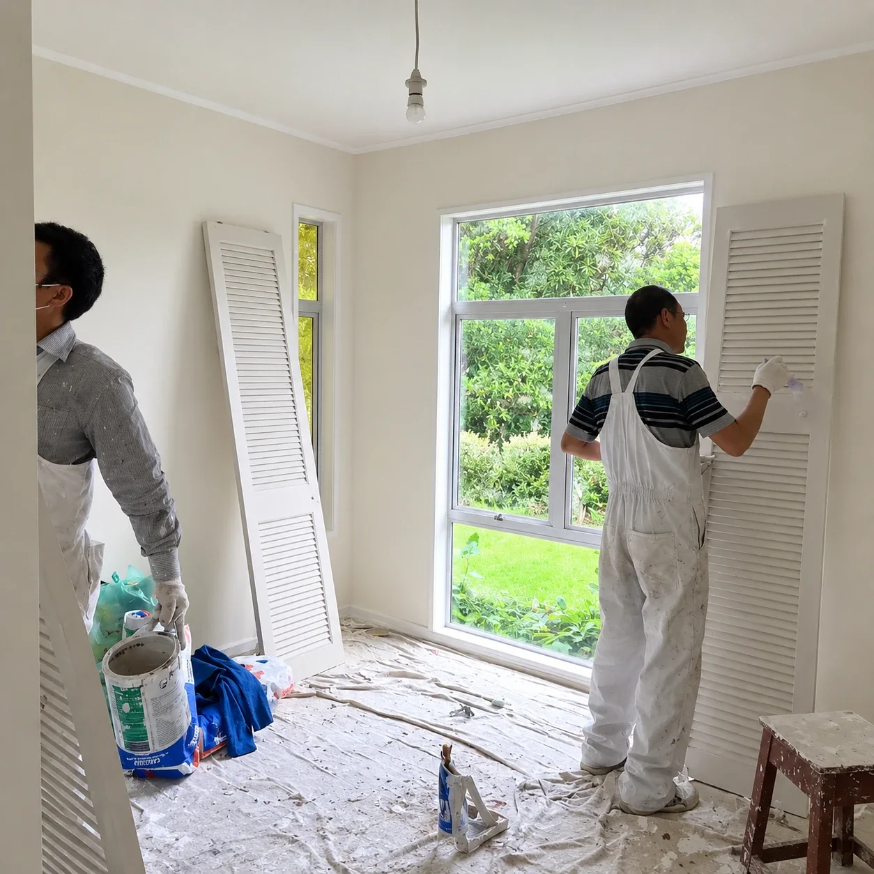 Careful surface preparation and plastering for a quality painting finish